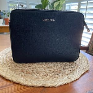 Calvin Klein cross body black leather purse